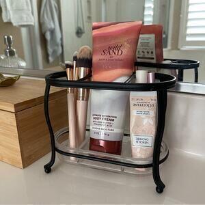 Boutique Black Elegant Makeup Brush Holder Decor